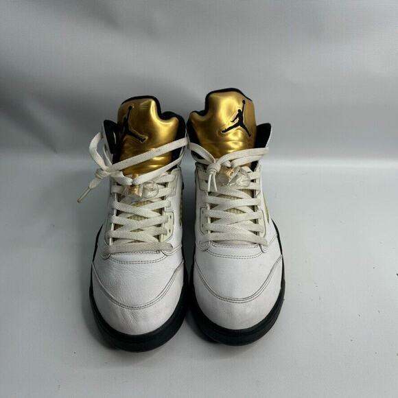 Men’s Air Jordan 5 Retro Olympic 2016 White Gold Sz 10 136027-133 - Picture 2 of 9